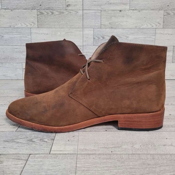 Women's Nisolo Handmade Brown Leather Lace Up Chukka Boots Size 7 - Picture 8 of 10